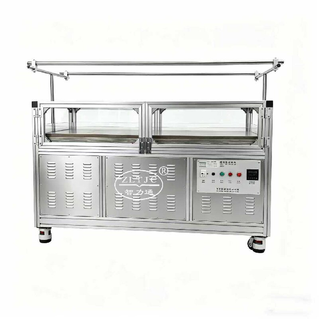 Př&iacute;stroj na testov&aacute;n&iacute; p&aacute;dem pro IEC 60335-2-24